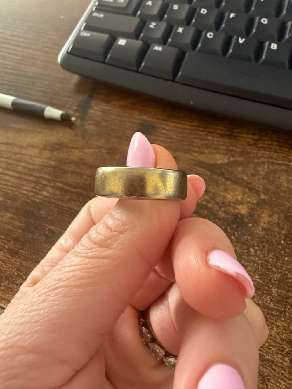 Brushed Metal Dome Ring - Antique Gold Tone... I purchased in October 2024.